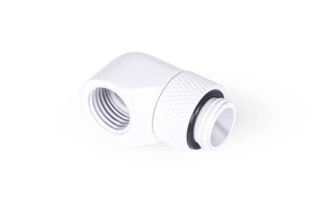 Alphacool Eiszapfen L-connector rotatable G1/4 outer thread to G1/4 inner thread - white : image 2