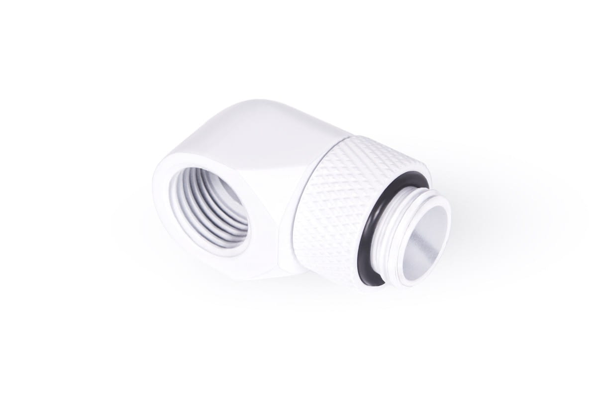 Alphacool Eiszapfen L-connector rotatable G1/4 outer thread to G1/4 inner thread - white : image 2