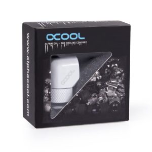 Alphacool Eiszapfen L-connector rotatable G1/4 outer thread to G1/4 inner thread - white : image 4