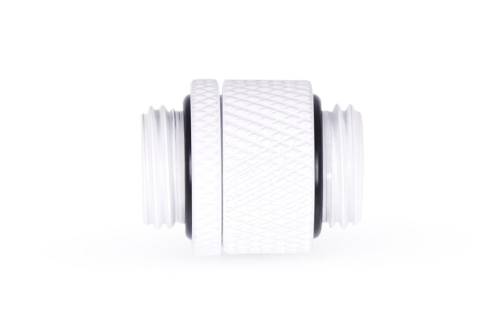 Alphacool Eiszapfen double nippel rotatable G1/4 outer thread to G1/4 outer thread - white
