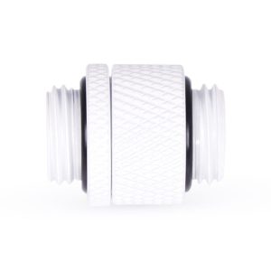 Alphacool Eiszapfen double nippel rotatable G1/4 outer thread to G1/4 outer thread - white