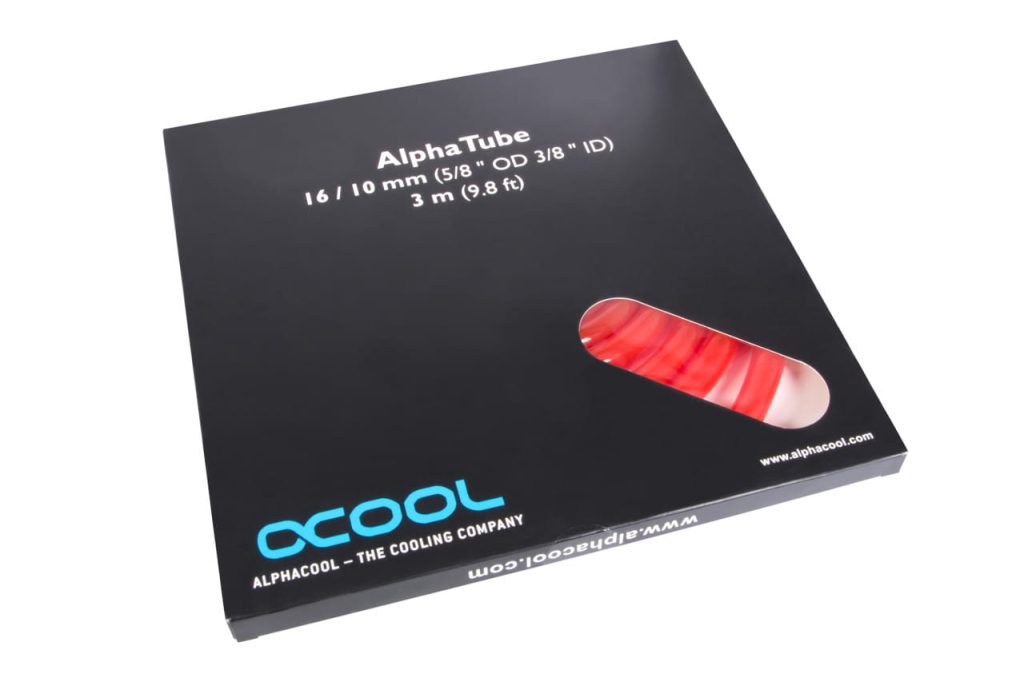 Alphacool tubing AlphaTube HF 16/10 (3/8ID) - UV red 3m (9,8ft) Retailbox