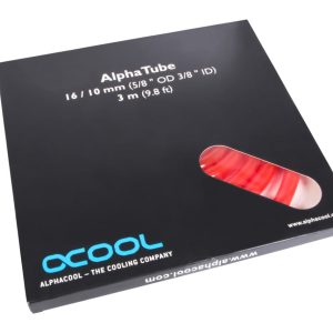 Alphacool tubing AlphaTube HF 16/10 (3/8ID) - UV red 3m (9,8ft) Retailbox