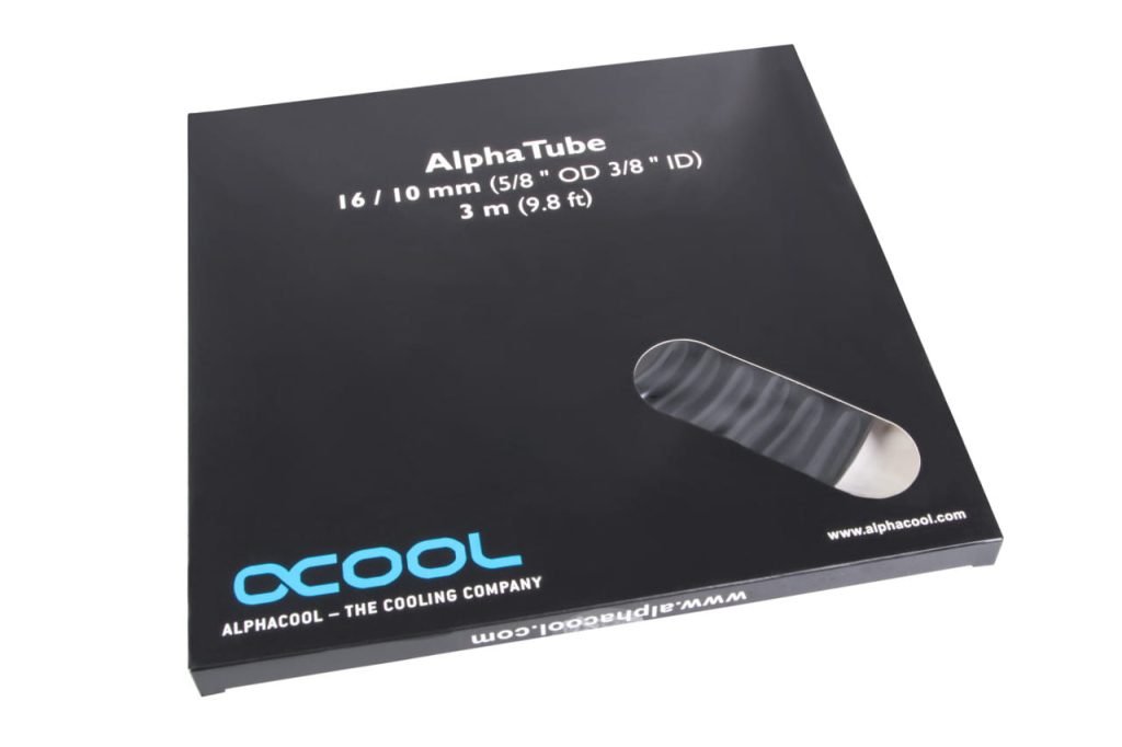 Alphacool tubing AlphaTube HF 16/10 (3/8ID) - UV black 3m (9,8ft) Retailbox