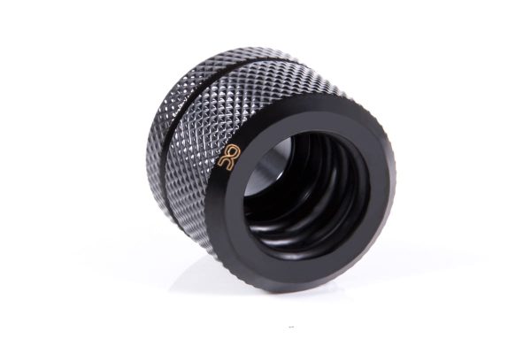 Alphacool Eiszapfen 14mm HardTube compression fitting G1/4 – knurled – deep black