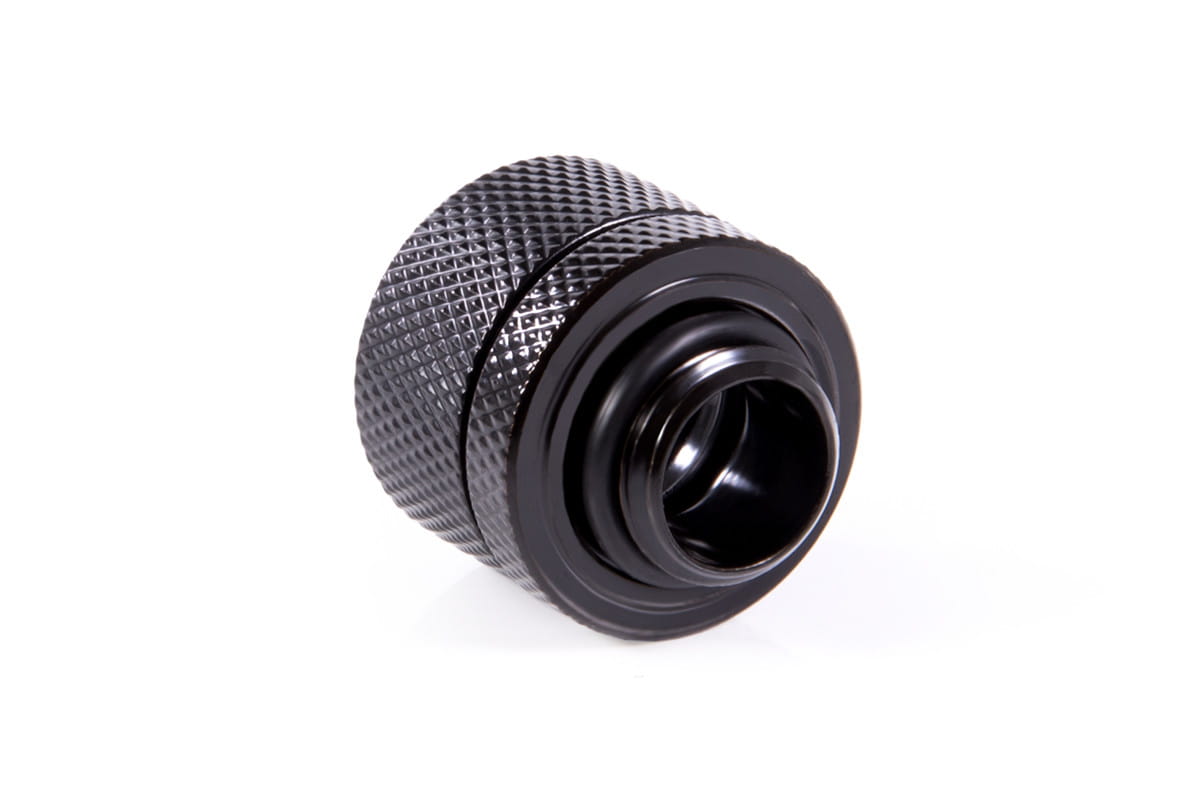 Alphacool Eiszapfen 14mm HardTube compression fitting G1/4 - knurled - deep black