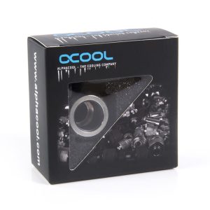 Alphacool Eiszapfen 14mm HardTube compression fitting G1/4 - knurled - chrome
