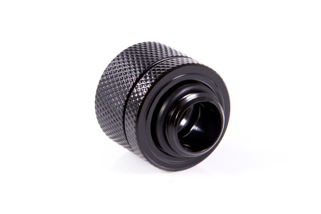 Alphacool Eiszapfen 14mm HardTube compression fitting G1/4 - knurled - deep black sixpack