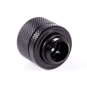 Alphacool Eiszapfen 14mm HardTube compression fitting G1/4 - knurled - deep black sixpack