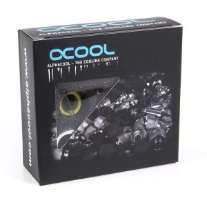 Alphacool Eiszapfen 14mm HardTube compression fitting G1/4 - knurled - chrome sixpack