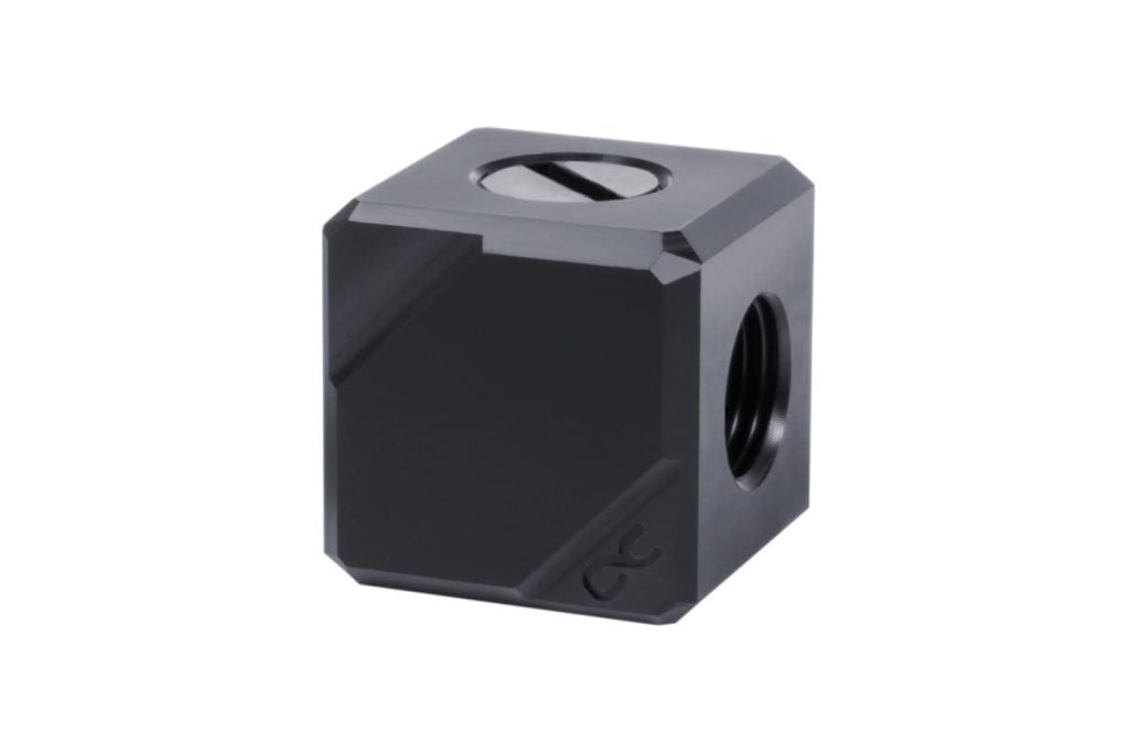 Alphacool Eiszapfen connection terminal 4-way G1/4 IT - acetal black