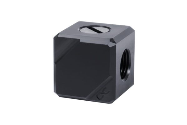 Alphacool Eiszapfen connection terminal 4-way G1/4 IT – acetal black
