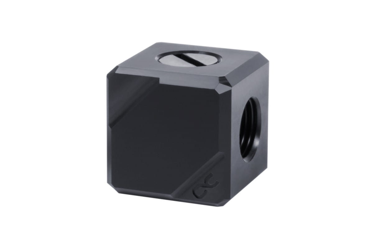 Alphacool Eiszapfen connection terminal 4-way G1/4 IT - acetal black