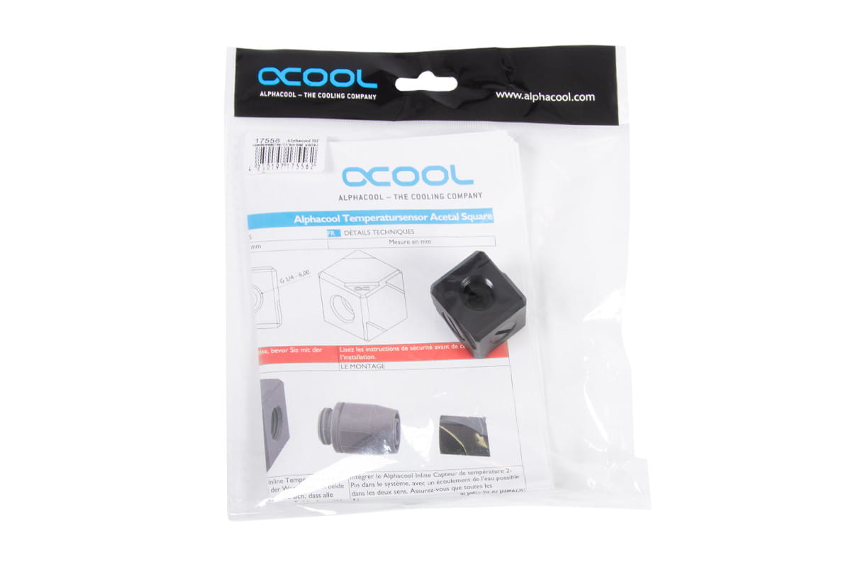 Alphacool Eiszapfen connection terminal 4-way G1/4 IT - acetal black