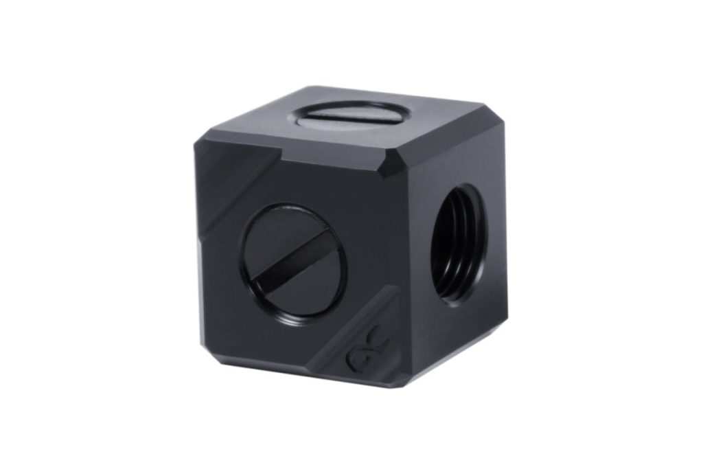 Alphacool Eiszapfen connection terminal 5-way G1/4 IT - Black Acetal : image 1