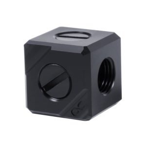 Alphacool Eiszapfen connection terminal 5-way G1/4 IT - Black Acetal : image 1
