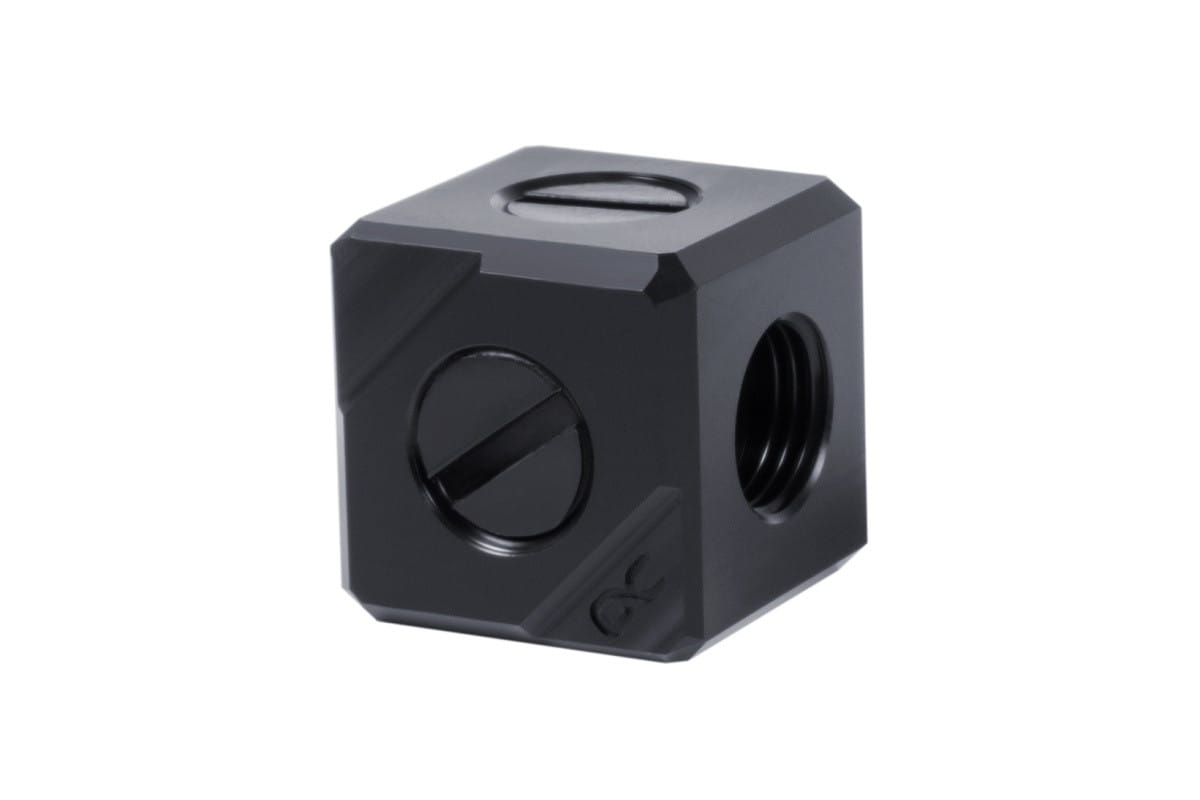 Alphacool Eiszapfen connection terminal 5-way G1/4 IT - Black Acetal : image 1