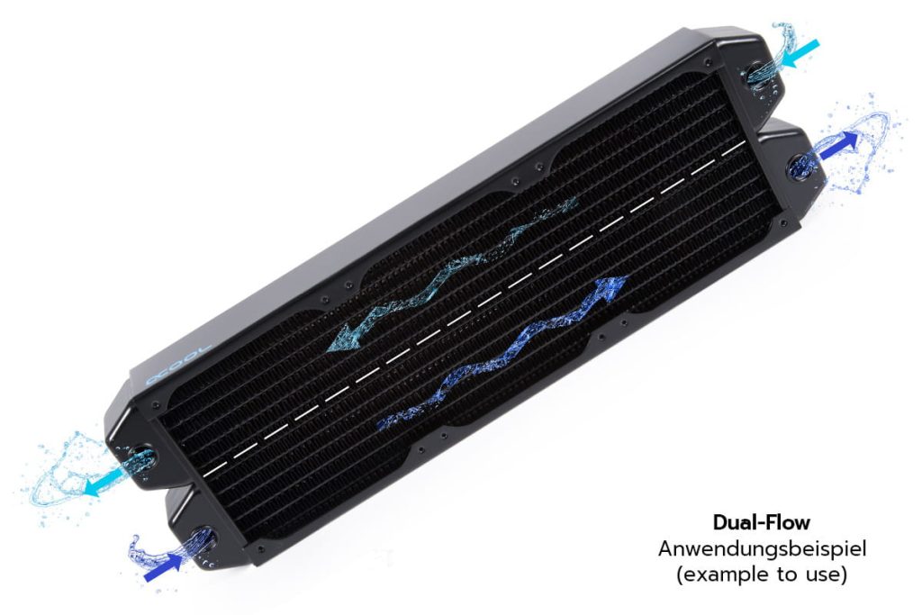 Alphacool NexXxoS XT45 Full Copper Dual-Flow 360mm Radiator : image 4