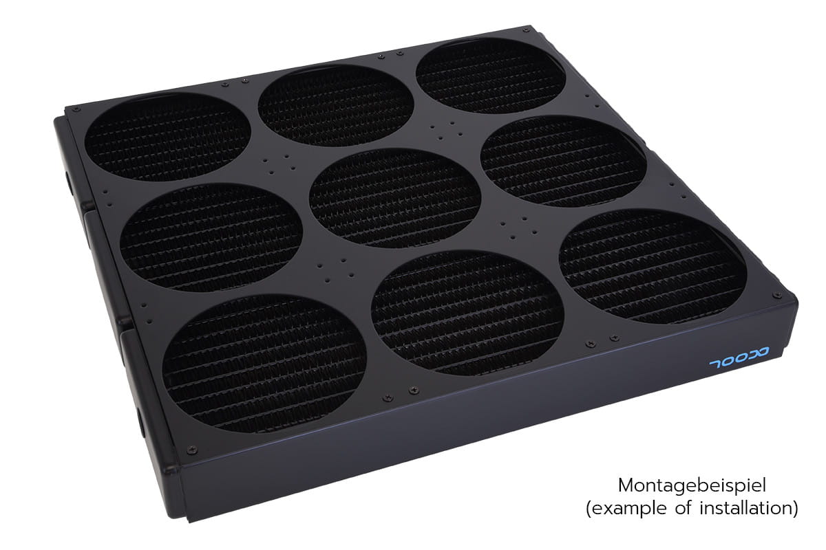 Alphacool Nova 1080 fan grill 9x120mm - black : image 2