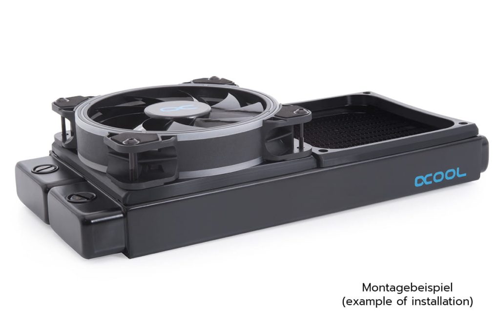 Alphacool Shroud and decoupling 120mm (7mm thickness) incl. 4x M3x37mm Screws