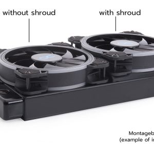 Alphacool Shroud and decoupling 120mm (7mm thickness) incl. 4x M3x37mm Screws