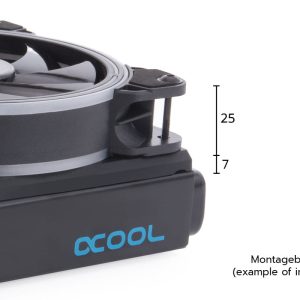 Alphacool Shroud and decoupling 120mm (7mm thickness) incl. 4x M3x37mm Screws