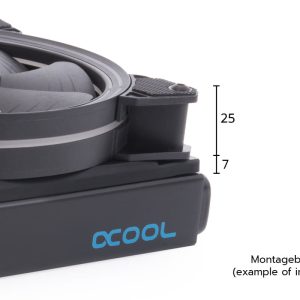 Alphacool Shroud and decoupling 140mm (7mm thickness) inkl. 4x M3x37mm Screws