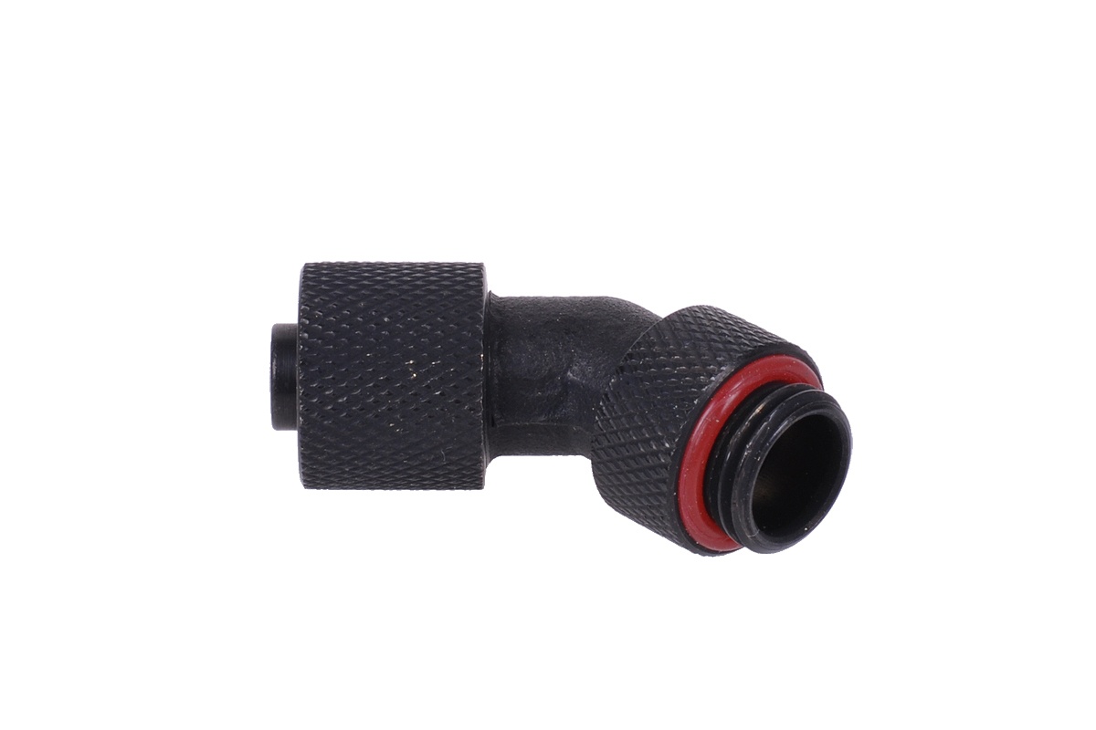 11/8mm (8x1,5mm) compression fitting 45- G1/4 revolvable - knurled - matte black
