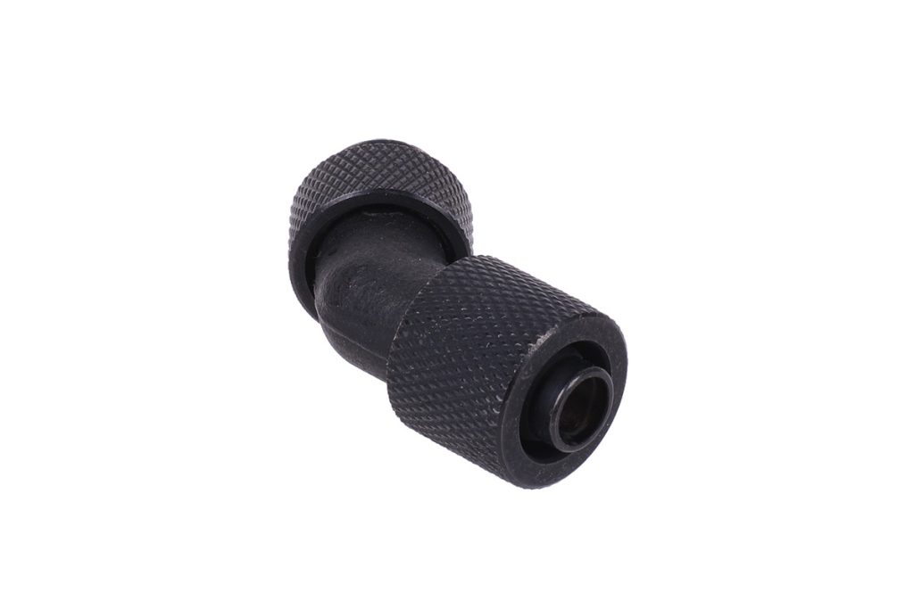 11/8mm (8x1,5mm) compression fitting 45- G1/4 revolvable - knurled - matte black