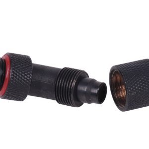 11/8mm (8x1,5mm) compression fitting 45- G1/4 revolvable - knurled - matte black
