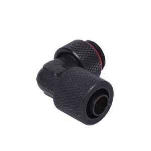 11/8mm (8x1,5mm) compression fitting 90- G1/4 revolvable - knurled - matte black