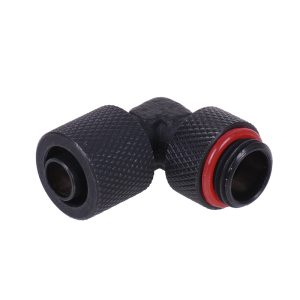 11/8mm (8x1,5mm) compression fitting 90- G1/4 revolvable - knurled - matte black