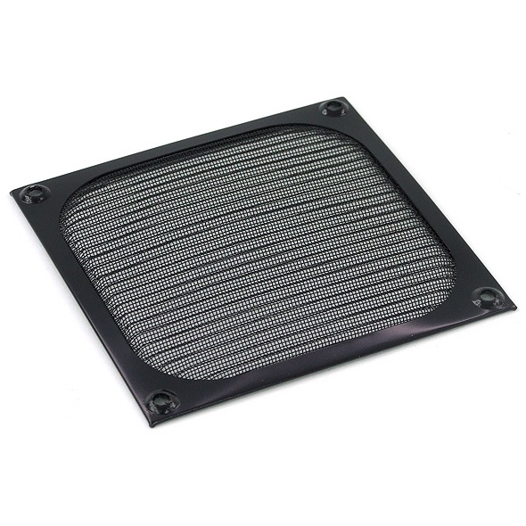 120mm Aluminium Fan Filter – Black
