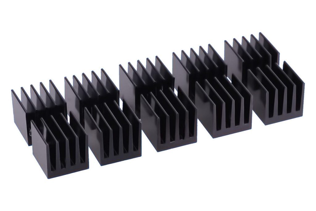 Alphacool GPU Ram Alu Heatsinks 15x15mm - Black 10 pcs