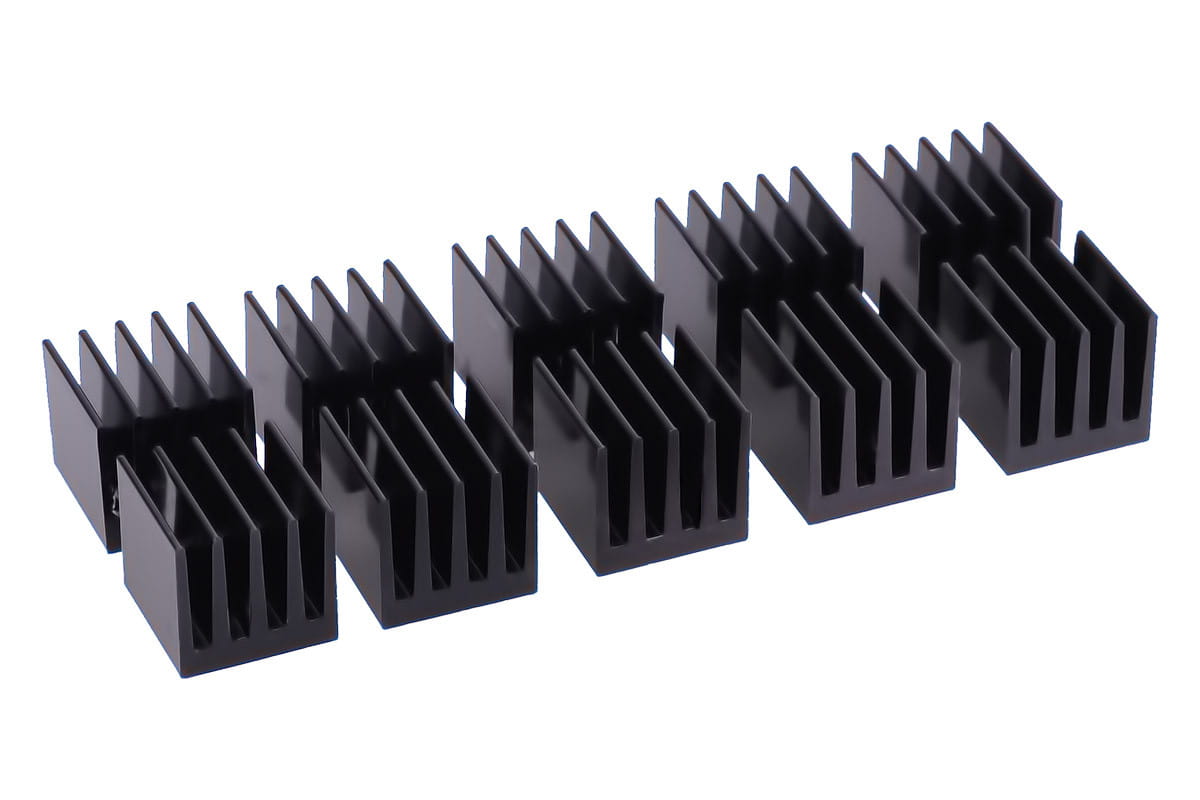 Alphacool GPU Ram Alu Heatsinks 15x15mm - Black 10 pcs
