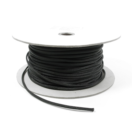 4mm Cable Modders U-HD Braid Sleeving – Jet Black, 1m