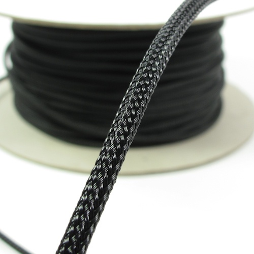 10mm Cable Modders U-HD Braid Sleeving - Jet Black, 1m : image 2