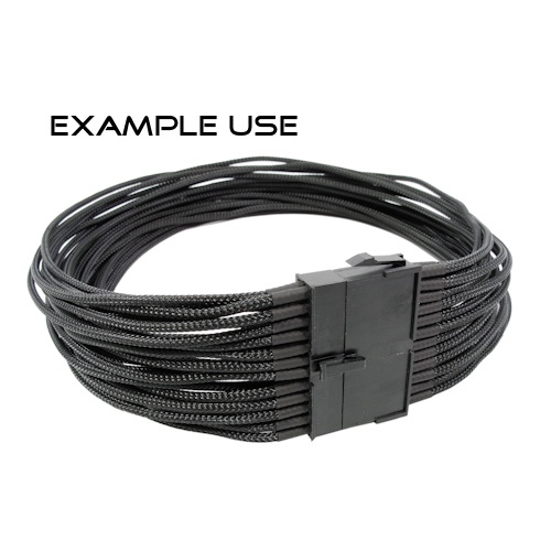 10mm Cable Modders U-HD Braid Sleeving - Jet Black, 1m : image 3