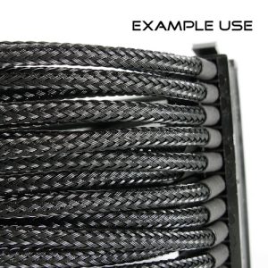 12mm Cable Modders U-HD Braid Sleeving - Jet Black, 1m : image 4