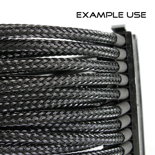 12mm Cable Modders U-HD Braid Sleeving - Jet Black, 1m : image 4