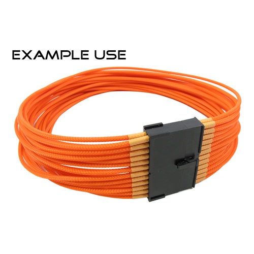 2.5mm Cable Modders U-HD Braid Sleeving - Orange, 1m
