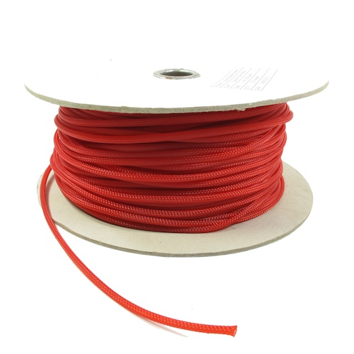 4mm Cable Modders U-HD Braid Sleeving – UV Red, 1m