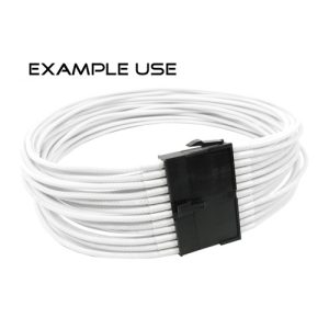 2.5mm Cable Modders U-HD Braid Sleeving - Frozen White. 1m : image 2