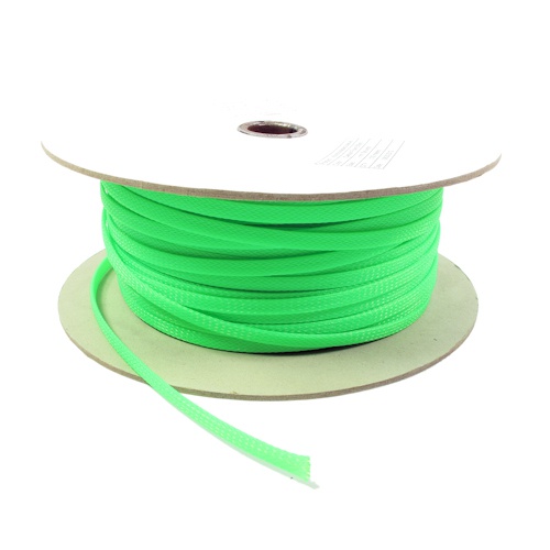 10mm Cable Modders U-HD Braid Sleeving – UV Green, 1m