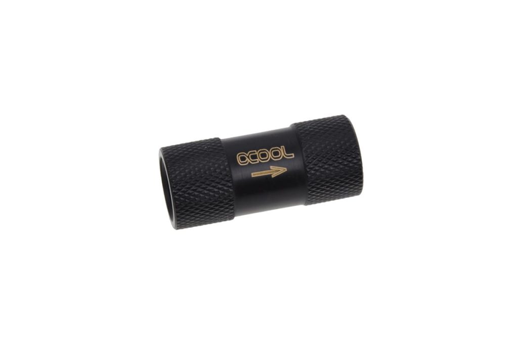 Alphacool One Way Valve G1/4 Male to G1/4 Male - Deep Black