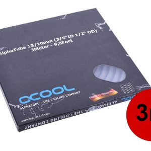Alphacool tubing AlphaTube HF 13/10 (3/8inchID) - UV Blue transparent 3m Retail Box