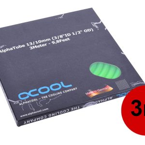 Alphacool tubing AlphaTube HF 13/10 (3/8ID) - UV green 3m (9,8ft) Retailbox