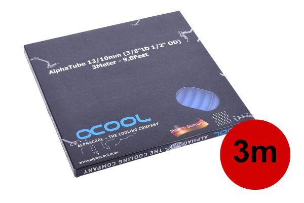 Alphacool tub AlphaTube HF 13/10 (3/8ID) – UV blue 3m (9,8ft) Retailbox