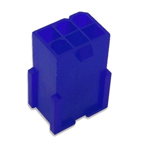 6 Pin Tapered Male VGA Power Connector – UV Blue
