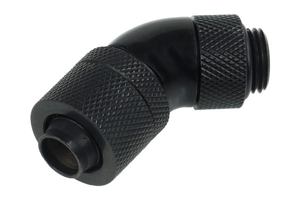 Alphacool 13/10 Compression Fitting 45degree Rotary G1/4 – Deep Black